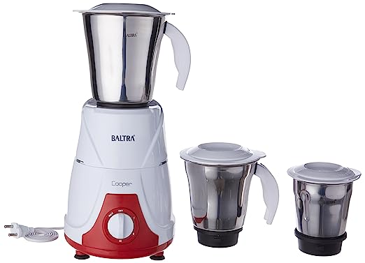 Baltra Cooper3 BMG-132 500-Watt Mixer Grinder with 3 Jars (Red) Baltra Cooper3 BMG-132 500-Watt Mixer Grinder with 3 Jars (Red)